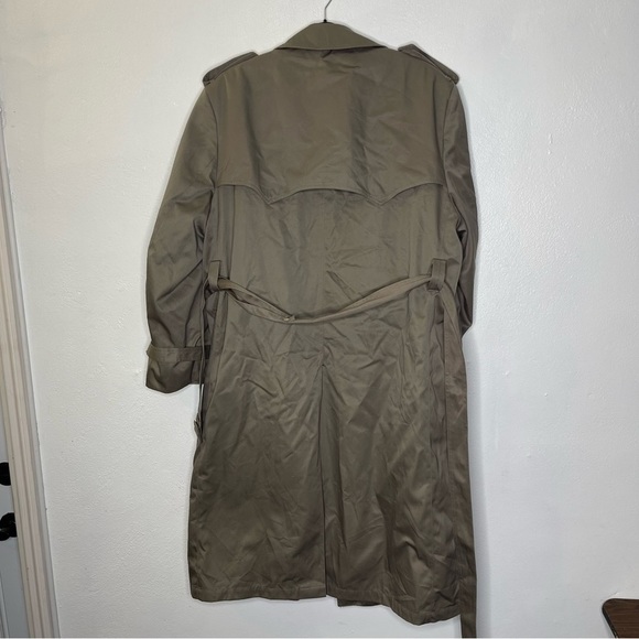 London Fog Towne Men's Belted  Lined Trench Coat Size 44 Brown - Picture 9 of 11